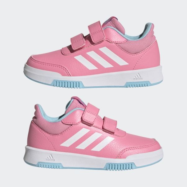 Chaussures Tensaur Roses à Crochets Et Boucles Adidas