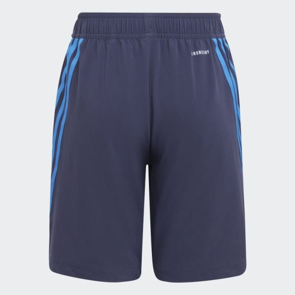 Bleu Marine Adidas Aeroready Primegreen 3-stripes Short Tissé