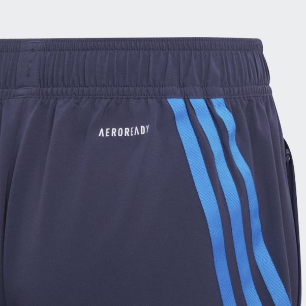 Bleu Marine Adidas Aeroready Primegreen 3-stripes Short Tissé