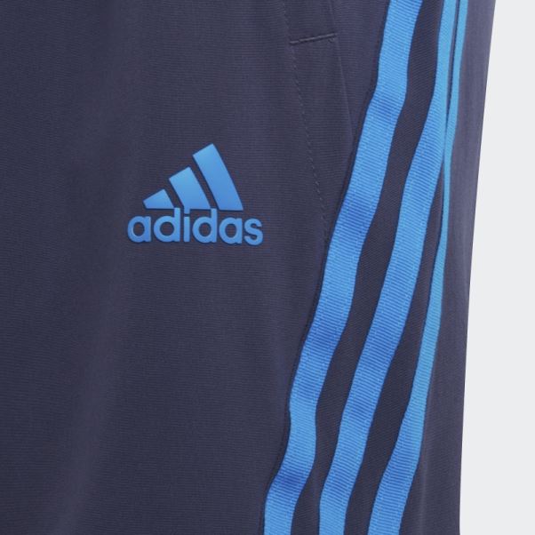 Bleu Marine Adidas Aeroready Primegreen 3-stripes Short Tissé