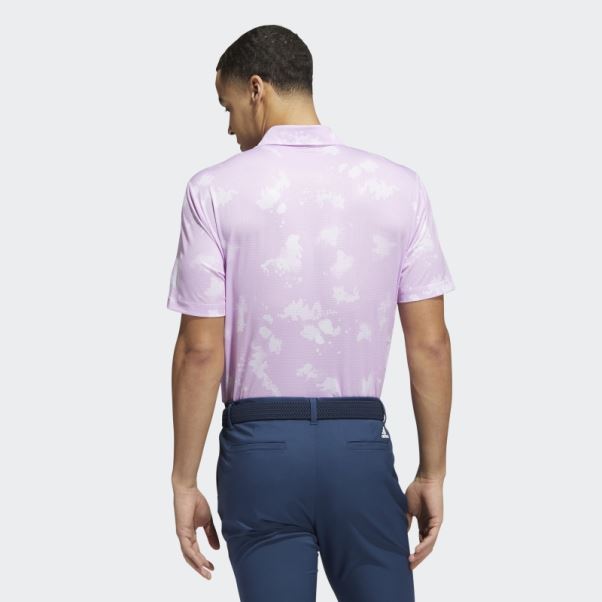 Polo Imprimé éclaboussures Lilas Adidas