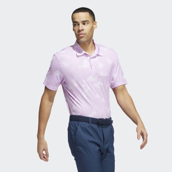 Polo Imprimé éclaboussures Lilas Adidas