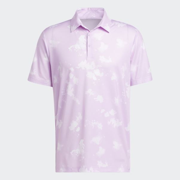 Polo Imprimé éclaboussures Lilas Adidas