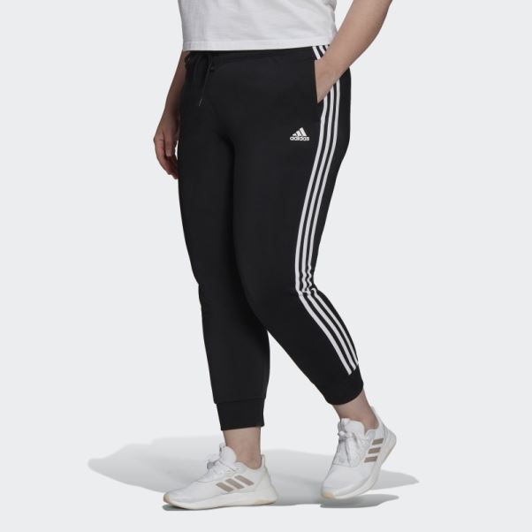 Pantalon De Survêtement Slim Fuselé à 3 Bandes Essentials Warm-up Noir (grande Taille) Adidas