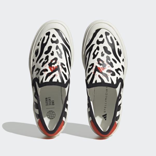 Adidas By Stella Mccartney Court Slip-on Chaussures Blanc