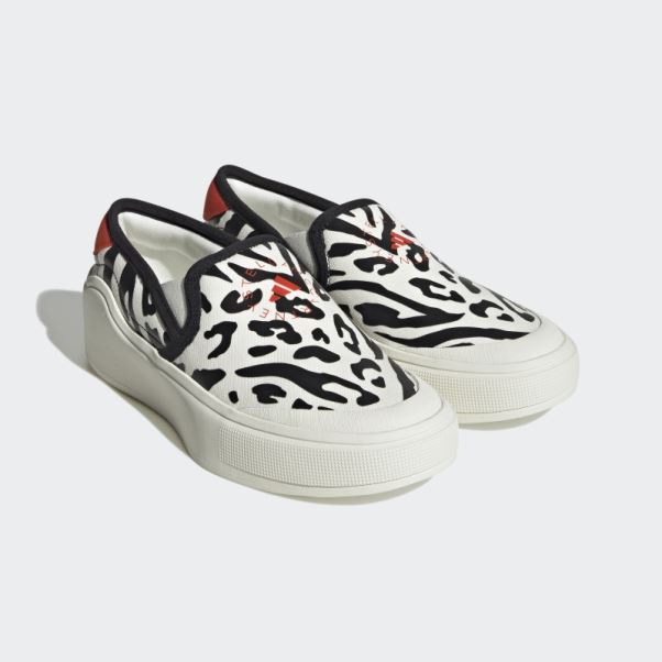Adidas By Stella Mccartney Court Slip-on Chaussures Blanc