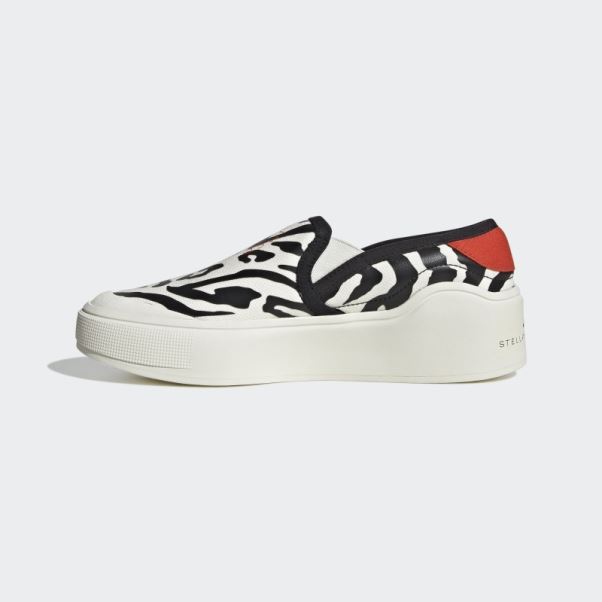 Adidas By Stella Mccartney Court Slip-on Chaussures Blanc