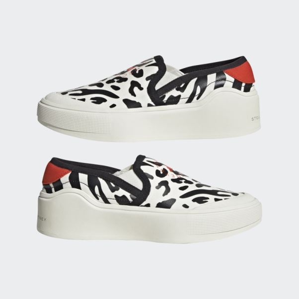 Adidas By Stella Mccartney Court Slip-on Chaussures Blanc