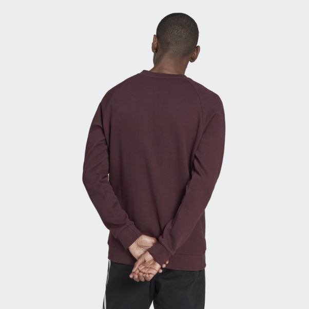 Sweat-shirt Ras Du Cou Trèfle Adidas Adicolor Classics Bordeaux