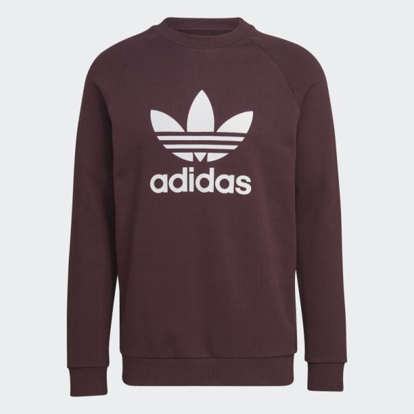 Sweat-shirt Ras Du Cou Trèfle Adidas Adicolor Classics Bordeaux