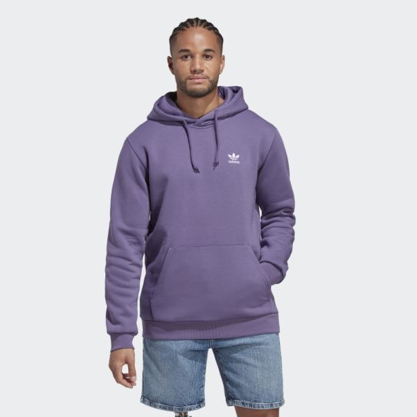 Sweat à Capuche Trèfle Essentials Violet Tech Adidas