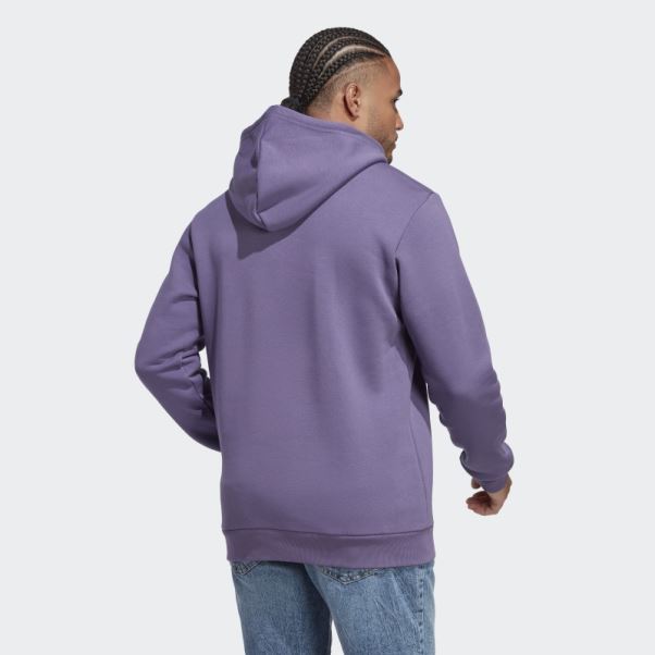 Sweat à Capuche Trèfle Essentials Violet Tech Adidas