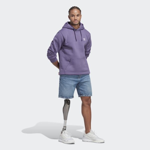 Sweat à Capuche Trèfle Essentials Violet Tech Adidas