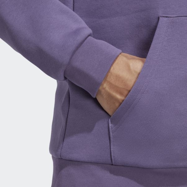 Sweat à Capuche Trèfle Essentials Violet Tech Adidas