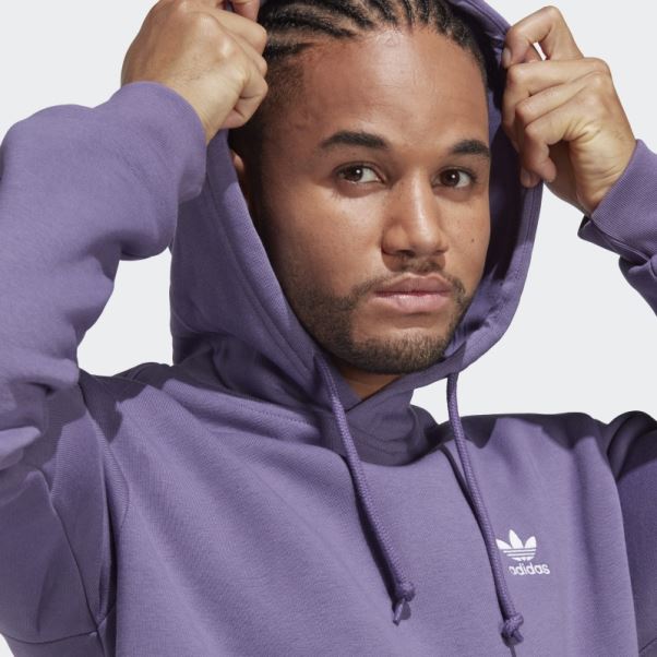 Sweat à Capuche Trèfle Essentials Violet Tech Adidas