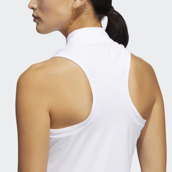 Polo Sans Manches Adidas Racerback Blanc