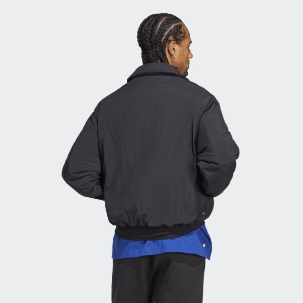 Veste En Nylon Froissé Adidas Premium Essentials Noir