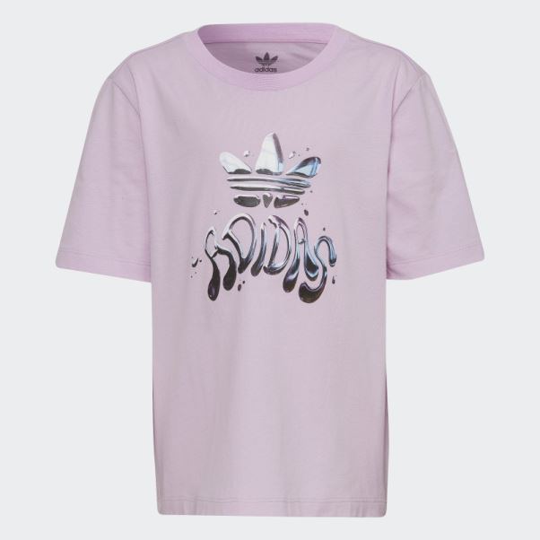 T-shirt Adidas Lilas à Logo Graphique