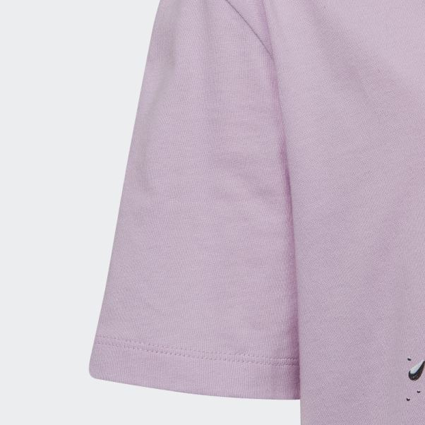 T-shirt Adidas Lilas à Logo Graphique