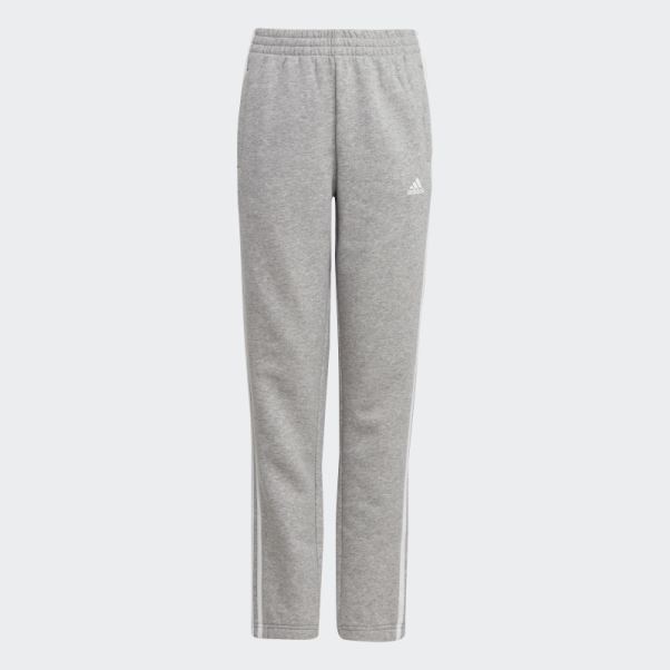 Pantalon Adidas Essentials 3-stripes Gris Moyen En Polaire