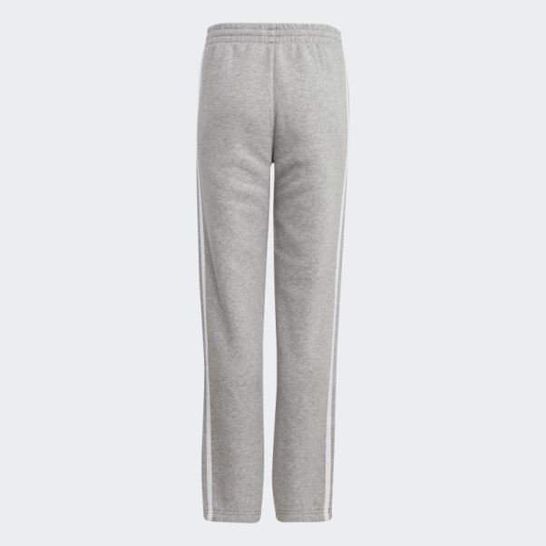 Pantalon Adidas Essentials 3-stripes Gris Moyen En Polaire