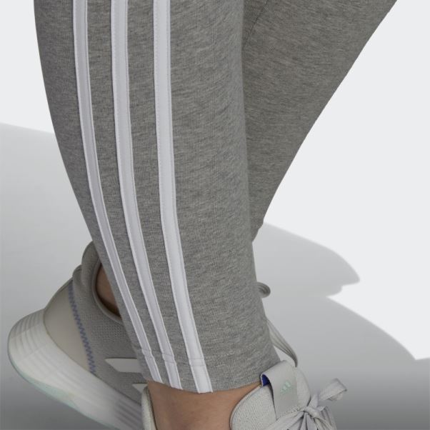 Adidas Essentials 3-stripes Legging (grande Taille) Gris Moyen