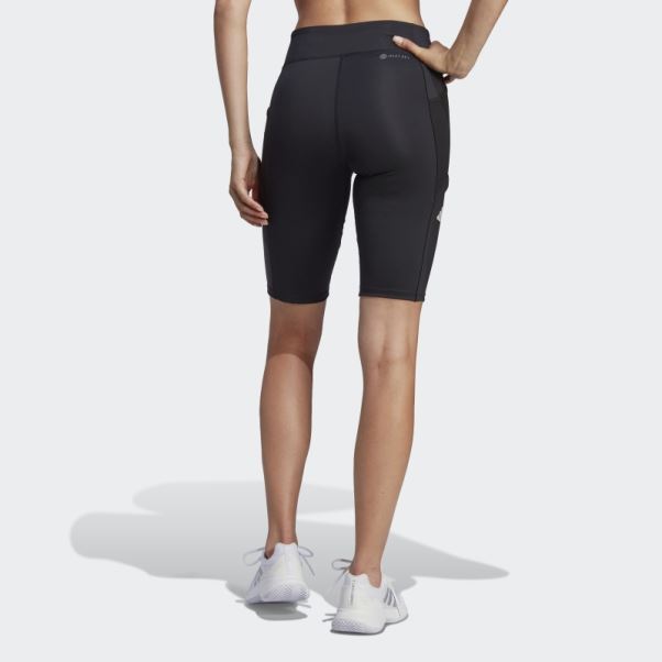 Collant Court De Match De Tennis Noir Adidas