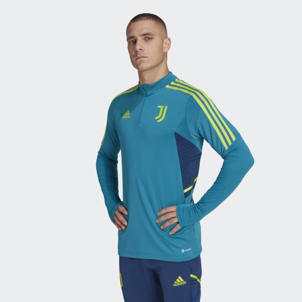 Juventus Condivo 22 Haut D'entraînement Adidas Bleu Sarcelle