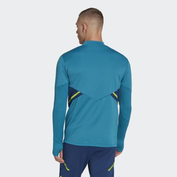 Juventus Condivo 22 Haut D'entraînement Adidas Bleu Sarcelle