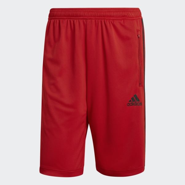 écarlate Chaud Adidas Designed 2 Move 3-stripes Primeblue Shorts