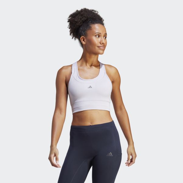 Soutien-gorge De Course à Maintien Moyen Adidas Silver Dawn