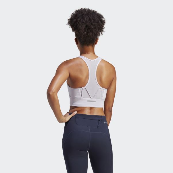 Soutien-gorge De Course à Maintien Moyen Adidas Silver Dawn