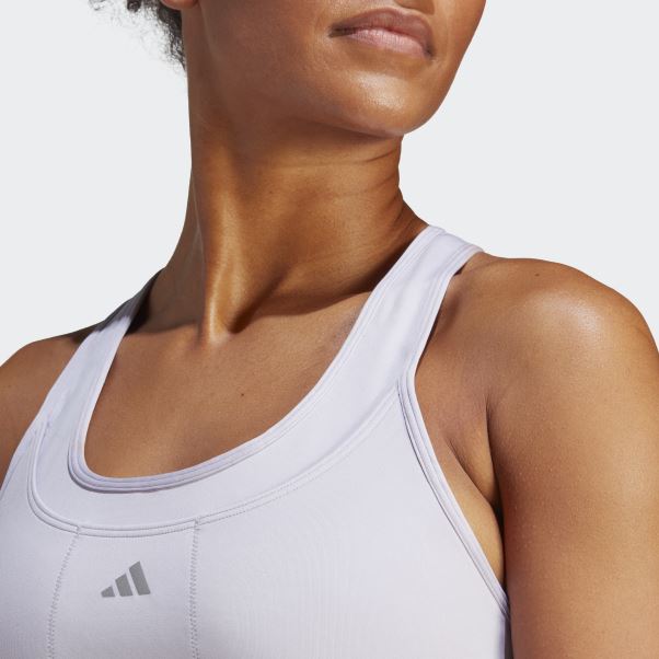 Soutien-gorge De Course à Maintien Moyen Adidas Silver Dawn