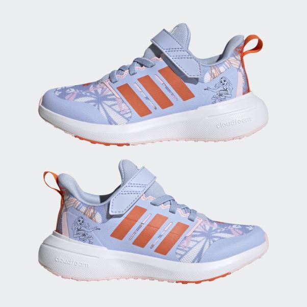 Adidas X Disney Fortarun 2.0 Moana Cloudfoam élastique Dentelle Top Sangle Chaussures Bleu Aube Mode