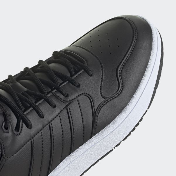 Adidas Hoops 3.0 Mid Lifestyle Basketball Classique Fourrure Doublure Hiver Chaussures Noir