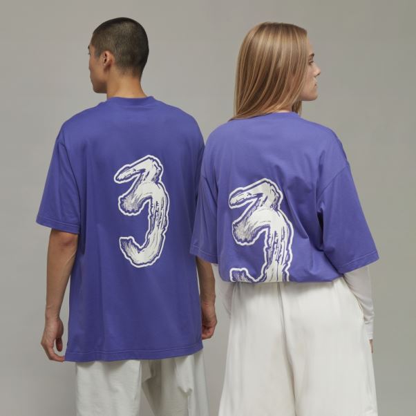 T-shirt à Manches Courtes Avec Logo Graphique Adidas Y-3 Fashion