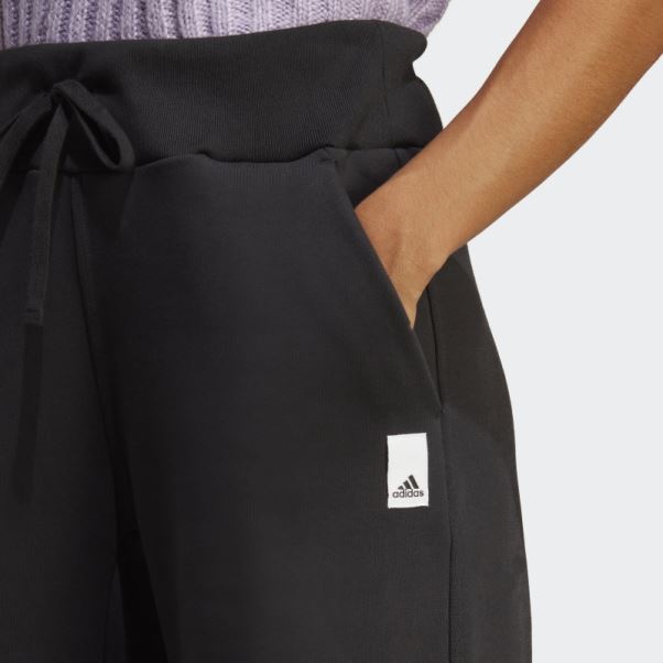 Pantalon Large Adidas Lounge Fleece Noir