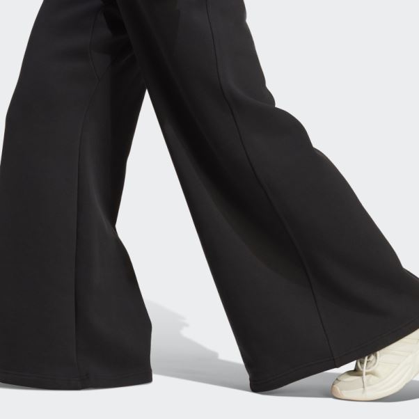 Pantalon Large En Molleton Noir Adidas