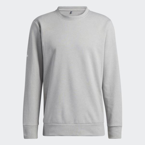 Sweat Crew Blank Adidas Gris Moyen
