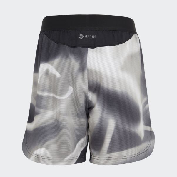 Adidas Short En Maille Heat.rdy Mgh Gris Uni