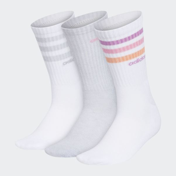 Chaussettes Mi-mollet 3 Bandes 3 Paires Blanc Adidas