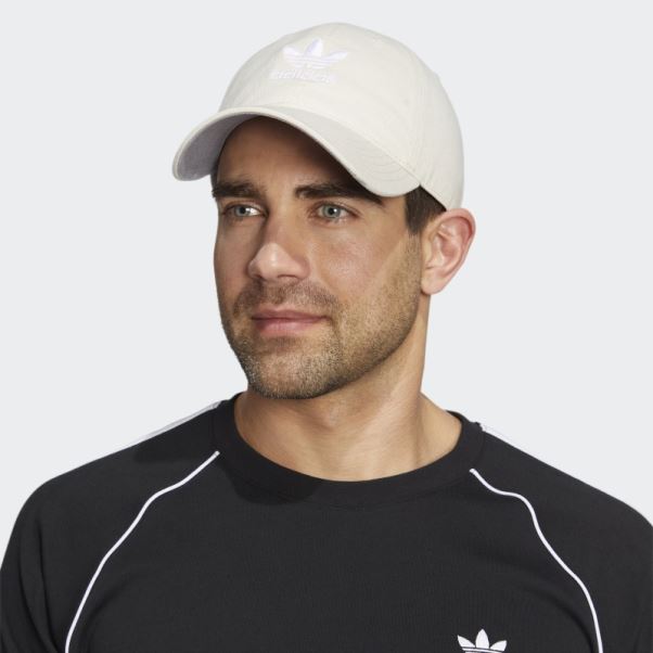 élégant Chapeau à Bretelles Décontractées Adidas Blanc