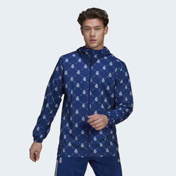 Coupe-vent Adidas Real Madrid Bleu Victoire