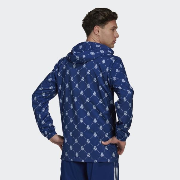 Coupe-vent Adidas Real Madrid Bleu Victoire