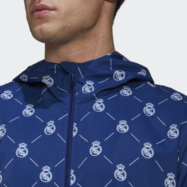 Coupe-vent Adidas Real Madrid Bleu Victoire