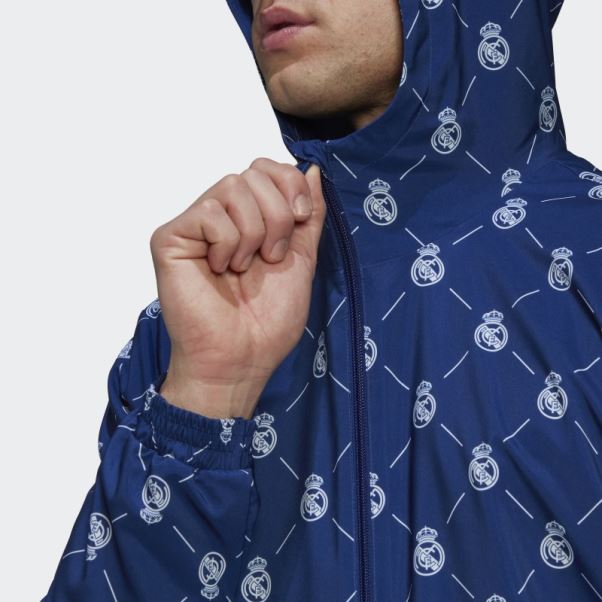 Coupe-vent Adidas Real Madrid Bleu Victoire