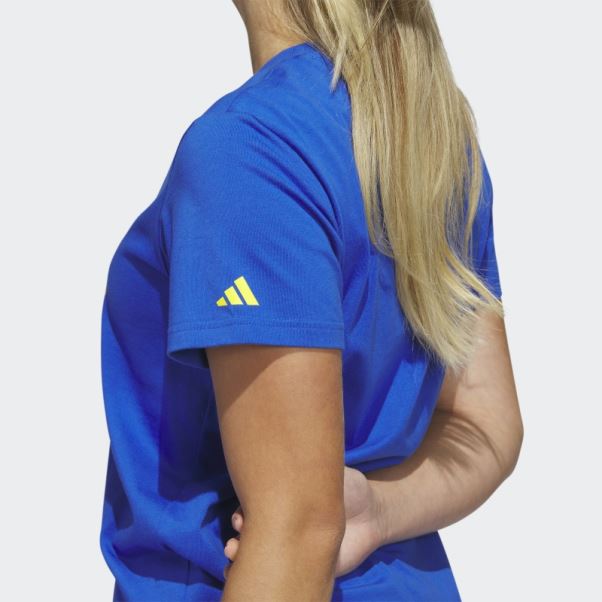 T-shirt Logo Boston Marathon 2023 Bleu Adidas
