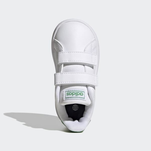 Avantage Lifestyle Court Deux Chaussures Auto-agrippantes Blanc Adidas