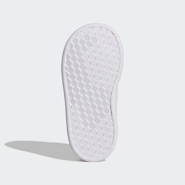 Avantage Lifestyle Court Deux Chaussures Auto-agrippantes Blanc Adidas