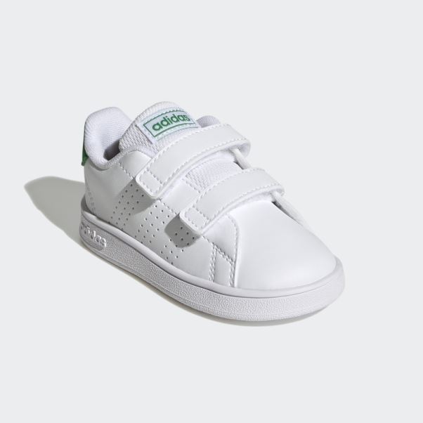 Avantage Lifestyle Court Deux Chaussures Auto-agrippantes Blanc Adidas